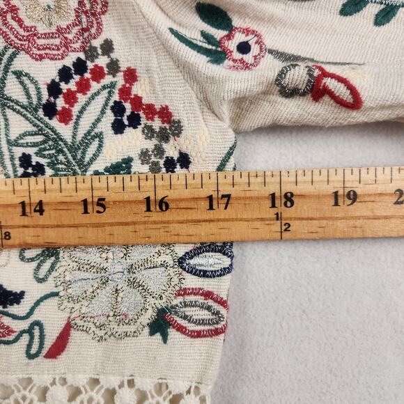 Anthropologie Let Me Be Victoria WMNS Lace Embroidered Mini Dress S Ivory NWT - Picture 11 of 16